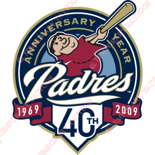 San Diego Padres Customize Temporary Tattoos Stickers NO.1857